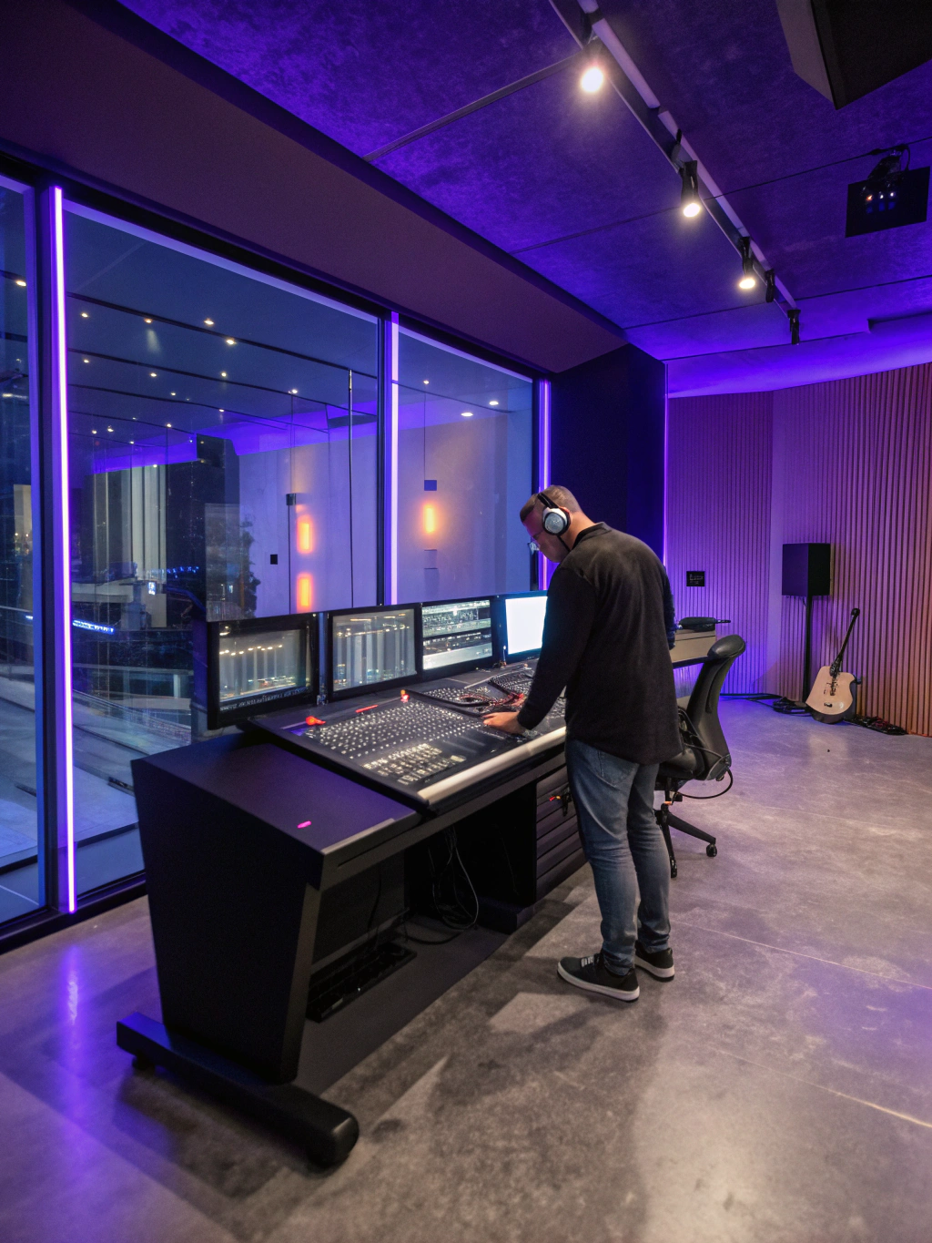 Atelier de production musicale avec contrôleurs MIDI et stations de travail audionumériques